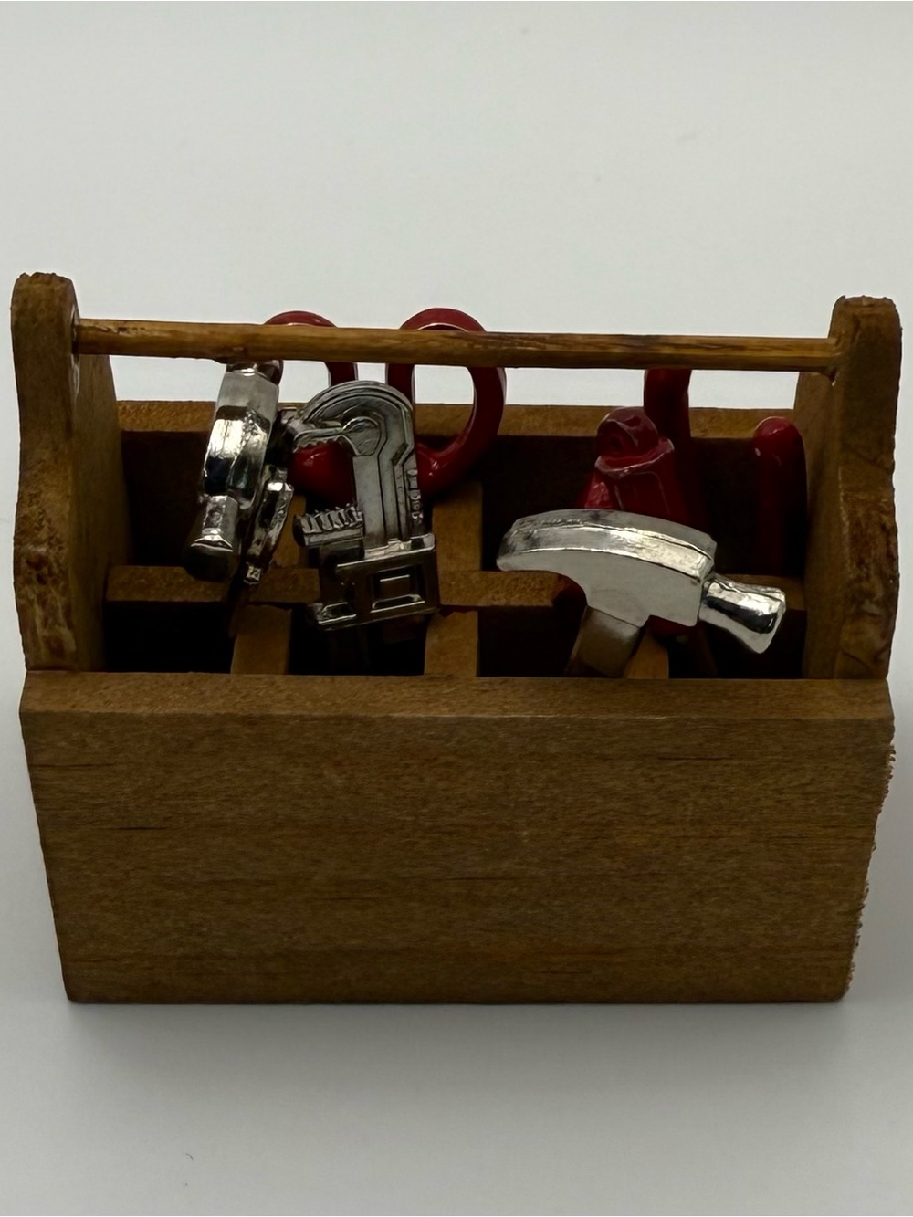 1:12 8PCS Metal Tools In Wood
Tool Box Set Miniature
Dollhouse Accessories